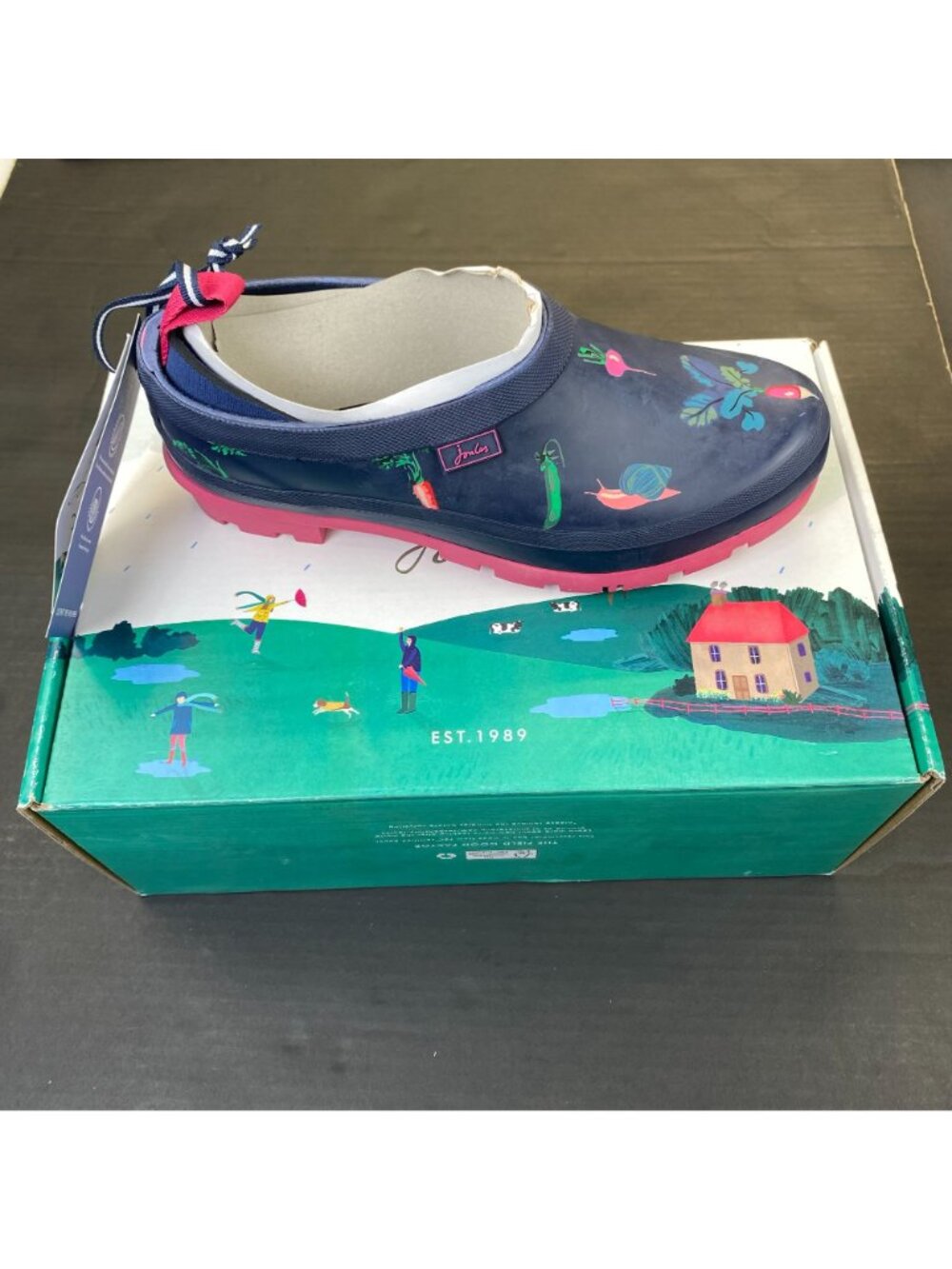 Joules Women's Pop On Rain Shoes Size 6 comfort New - Picture 6 of 15